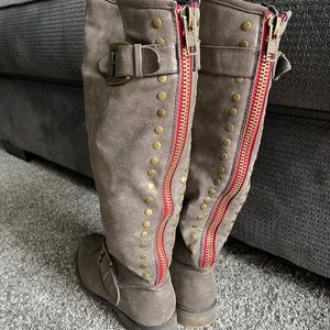 Steve Madden Cactuss Studded Riding Boots - 9